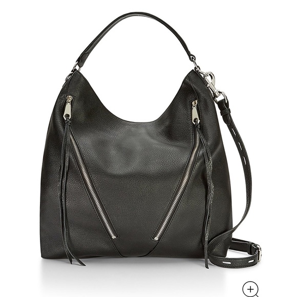 Rebecca Minkoff Handbags - Used Black Leather Moto Crossbody Rebecca Minkoff
